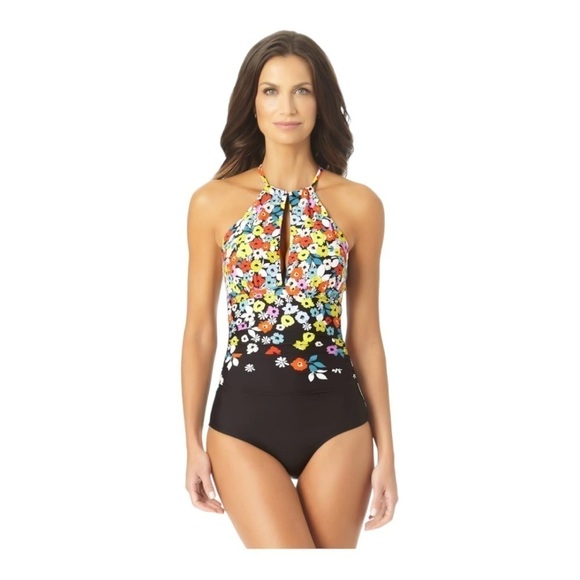 Anne Cole Liz Twist Strapless One-Piece NWT - Picture 8 of 8